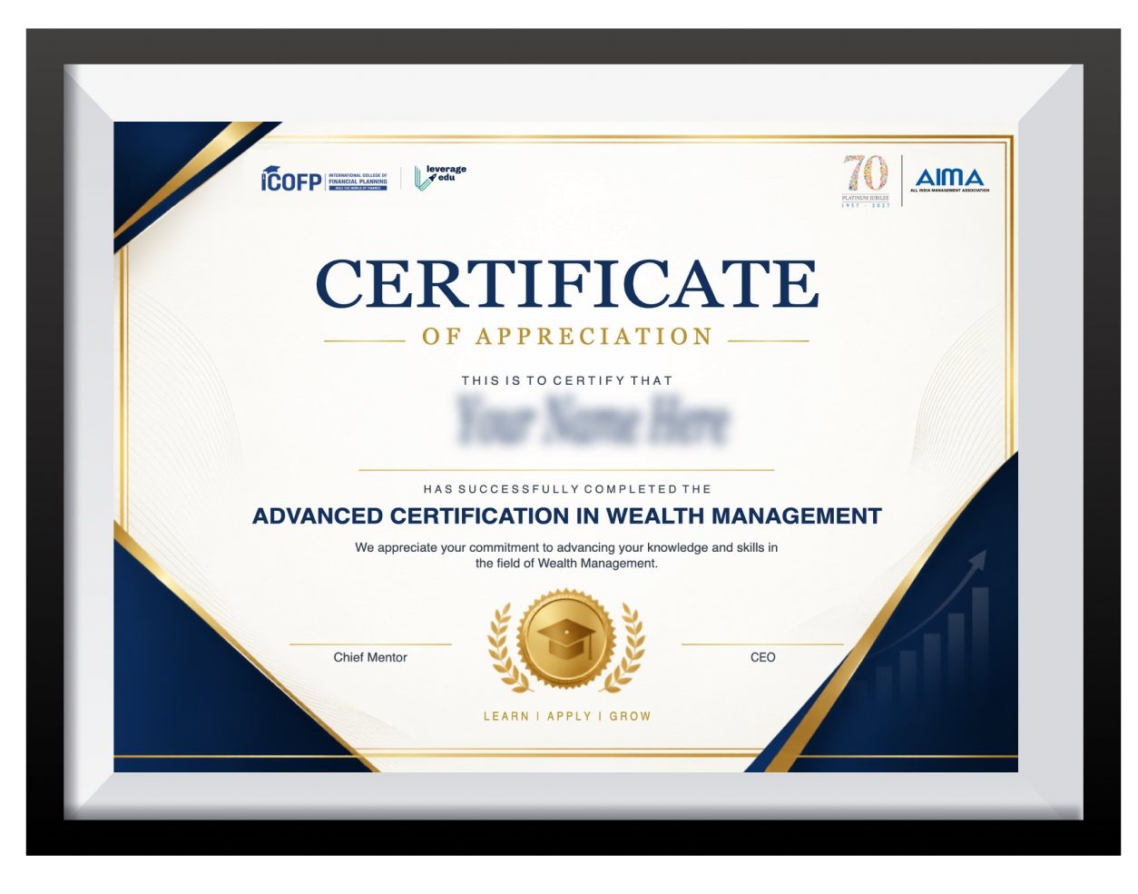 Advanced Certification in Wealth Management certificate