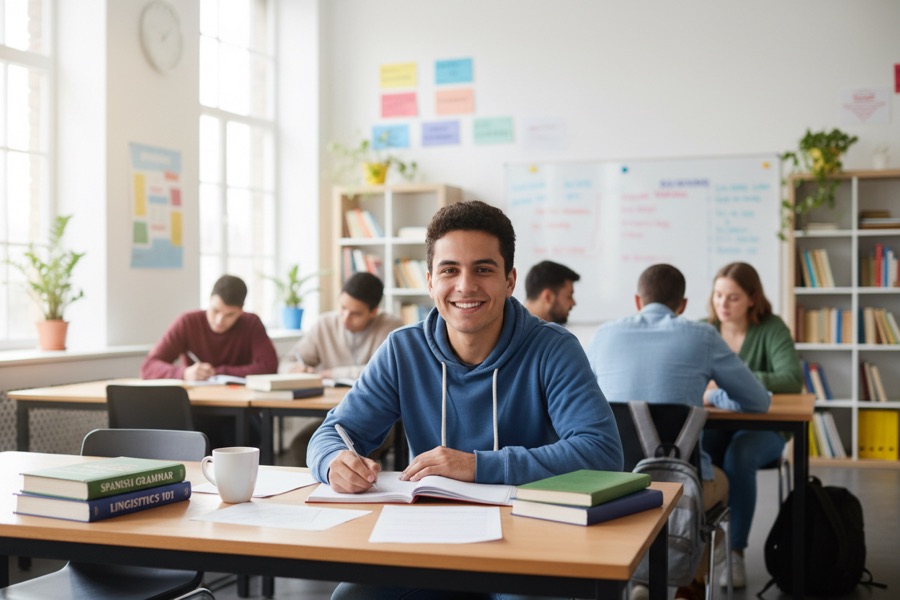 Pre-arrival German language training
