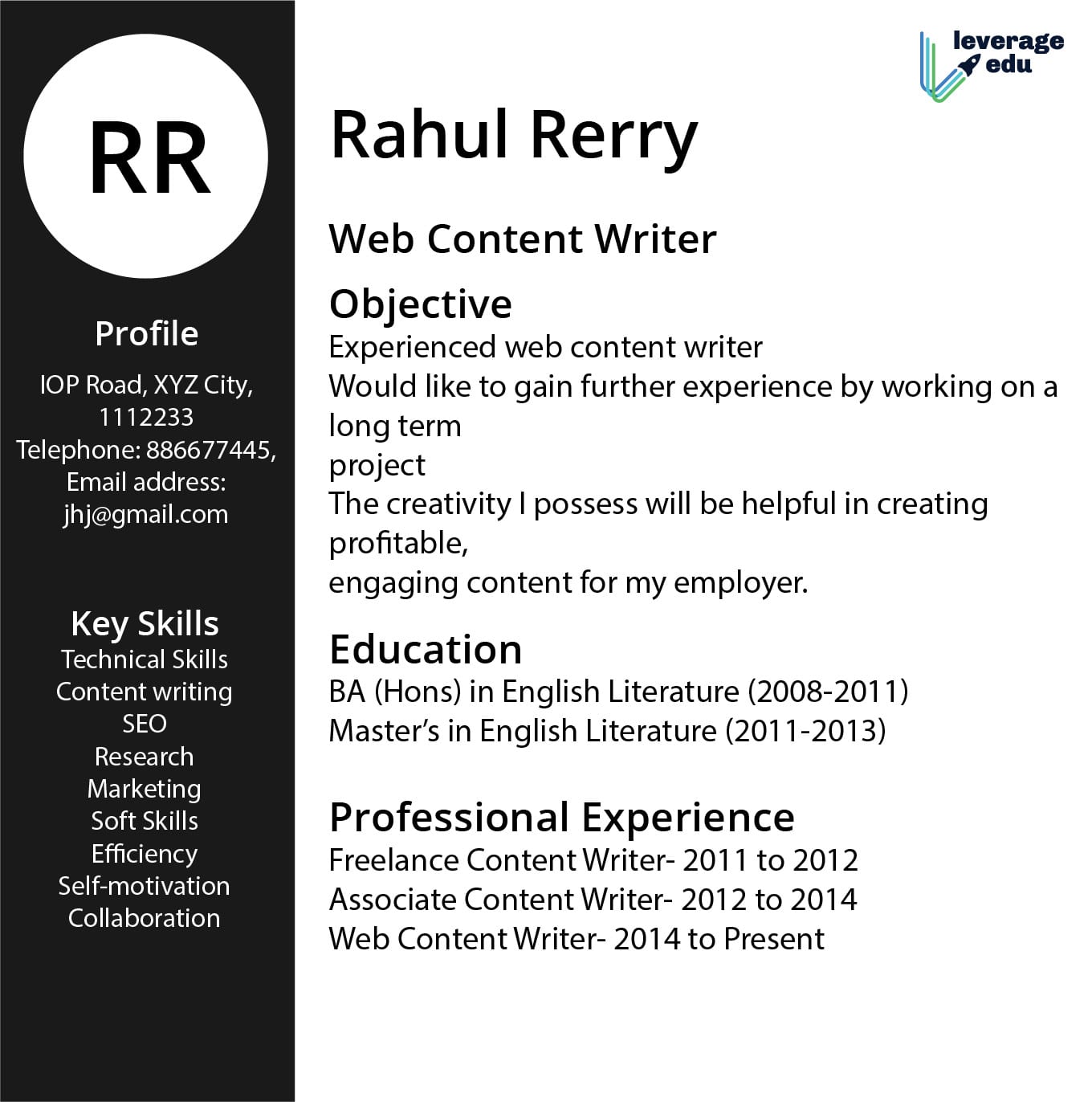 resume writer hyderabad