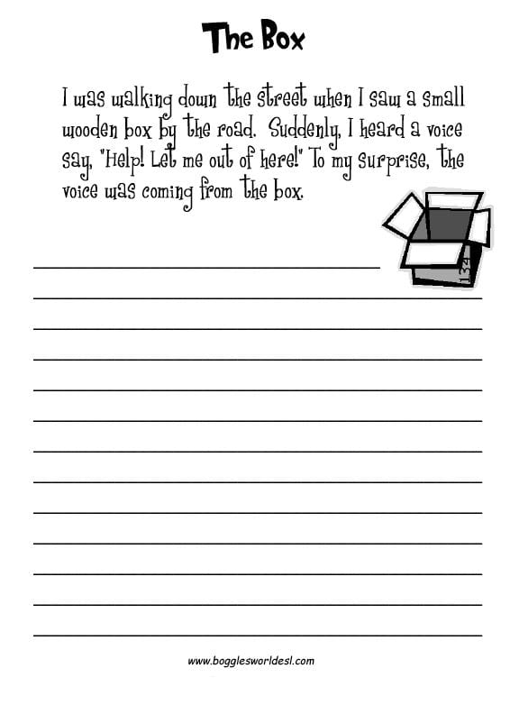 story writing worksheets for grade 6