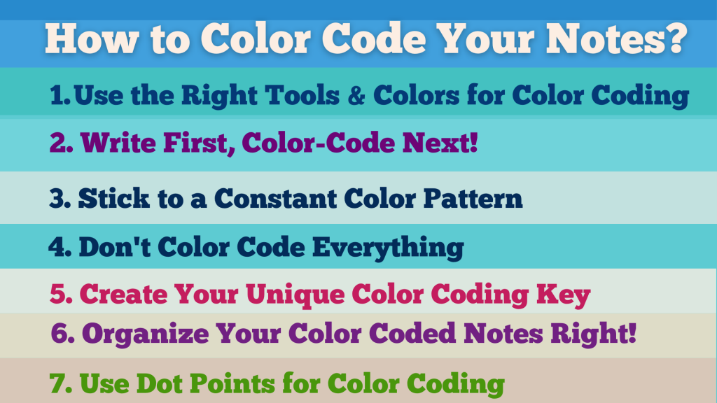 Color-Coded Notes, Key, Importance, How to Color Code - Leverage Edu