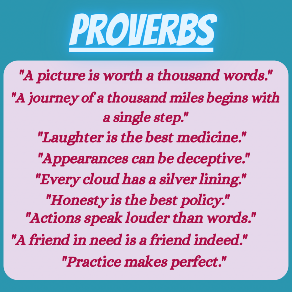 speech topics proverbs