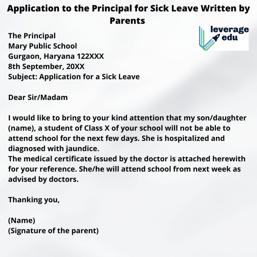 write a letter to your principal
