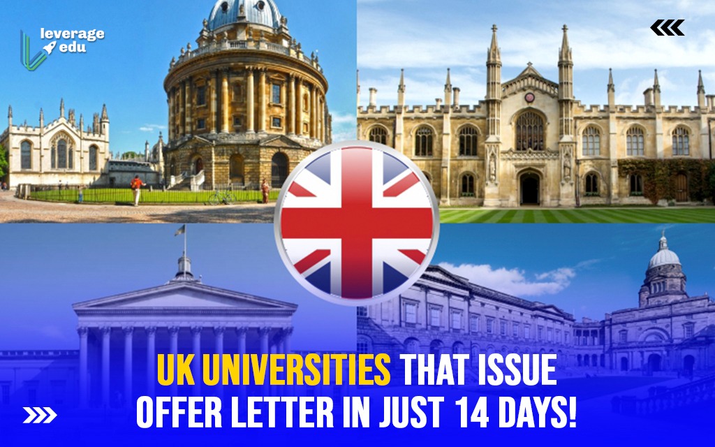 UK Universities That Issue Offer Letter Within 14 Days