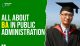 All About BA in Public Administration