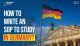 How to Write an SOP to Study in Germany