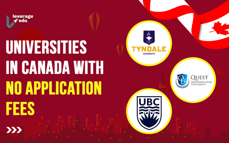 Universities in Canada with No Application Fees