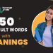 50 Difficult Words with Meaning