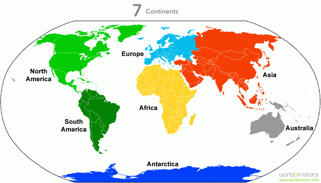 7 continents in the world
