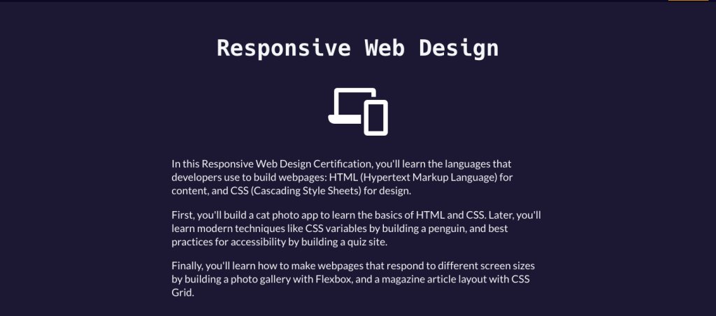 Free Course: Responsive Web Design from freeCodeCamp