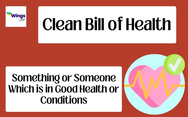 Clean bill of Health