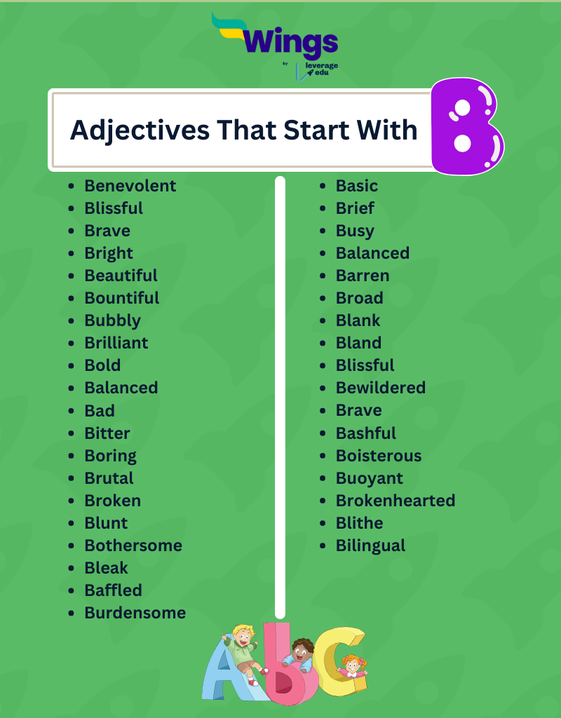 10 Descriptive Words Beginning with the Letter B - Writing Tips Oasis