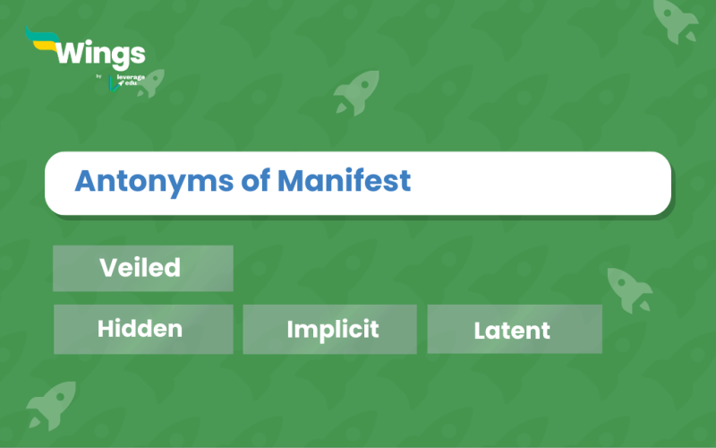 Antonyms of Manifest