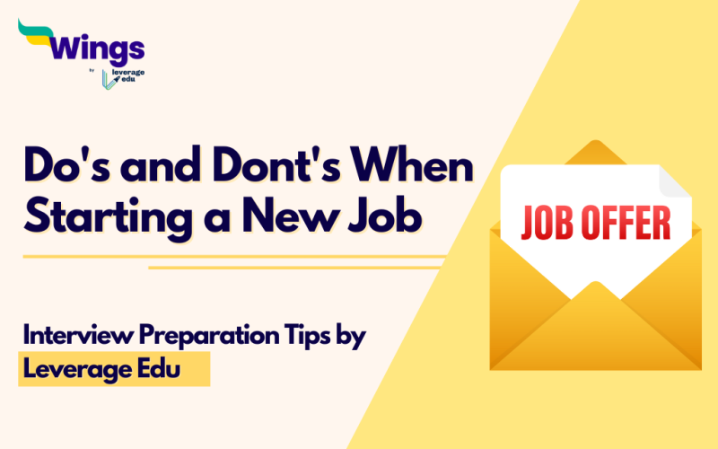 Do's and Dont's When Starting a New Job