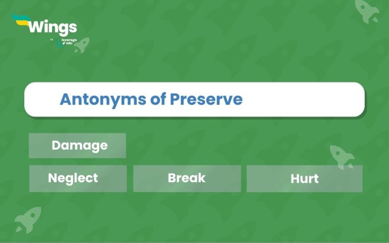 Antonyms of Preserve