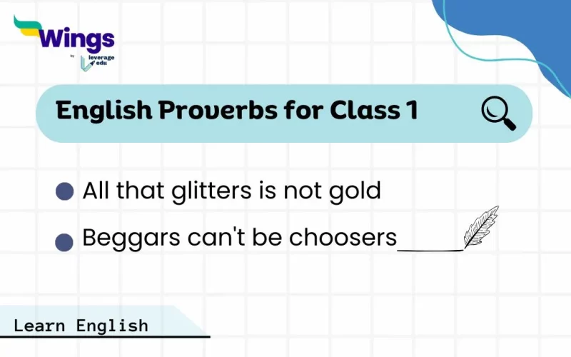 Common English Proverbs for Class 1
