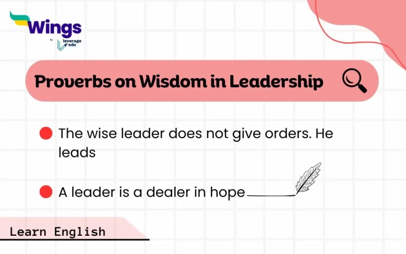 Proverbs on wisdom in leadership