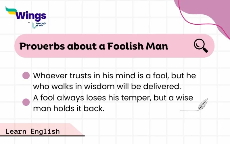 Proverbs about a Foolish Man